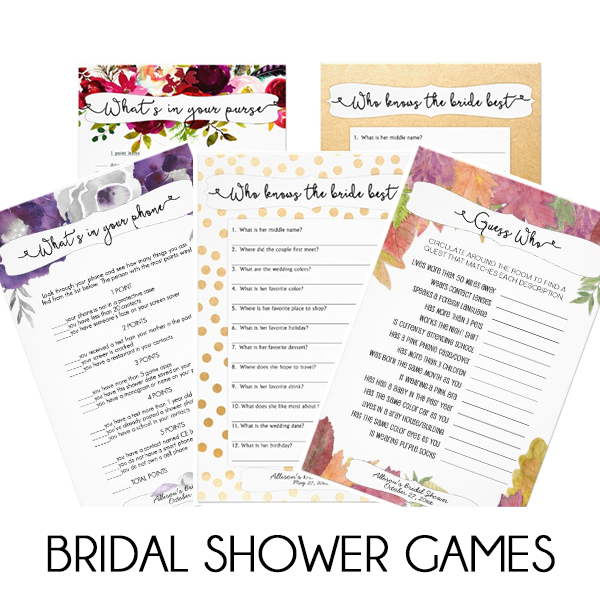 Bridal Shower Games - Lemon Tree Cards